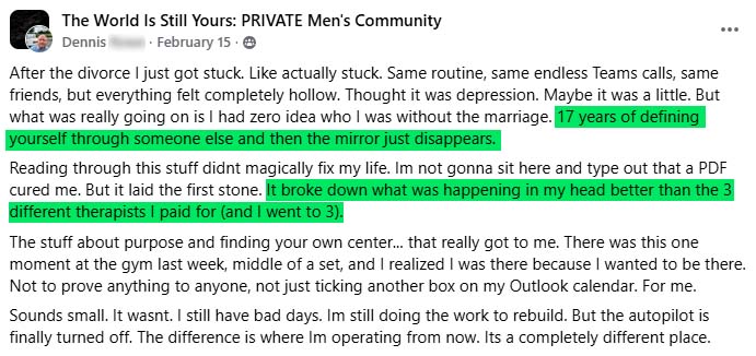 Dennis's story — 17 years of defining yourself through someone else
